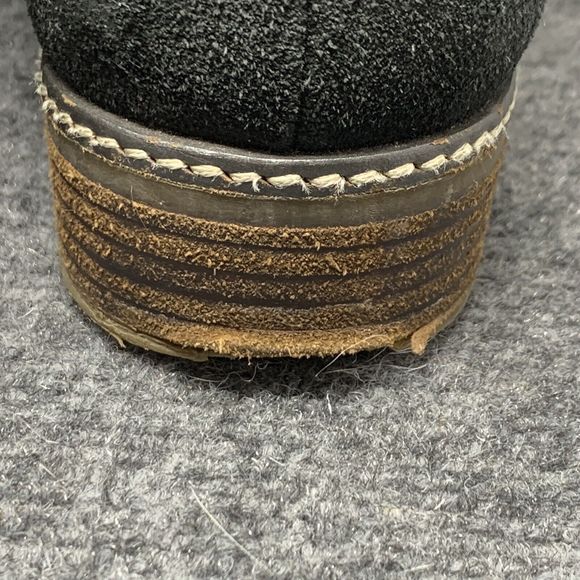 Gabor Shoe Boot Leather Suede Women Sz UK 6  US 8.5 Black Low Stack Heel - Picture 5 of 12